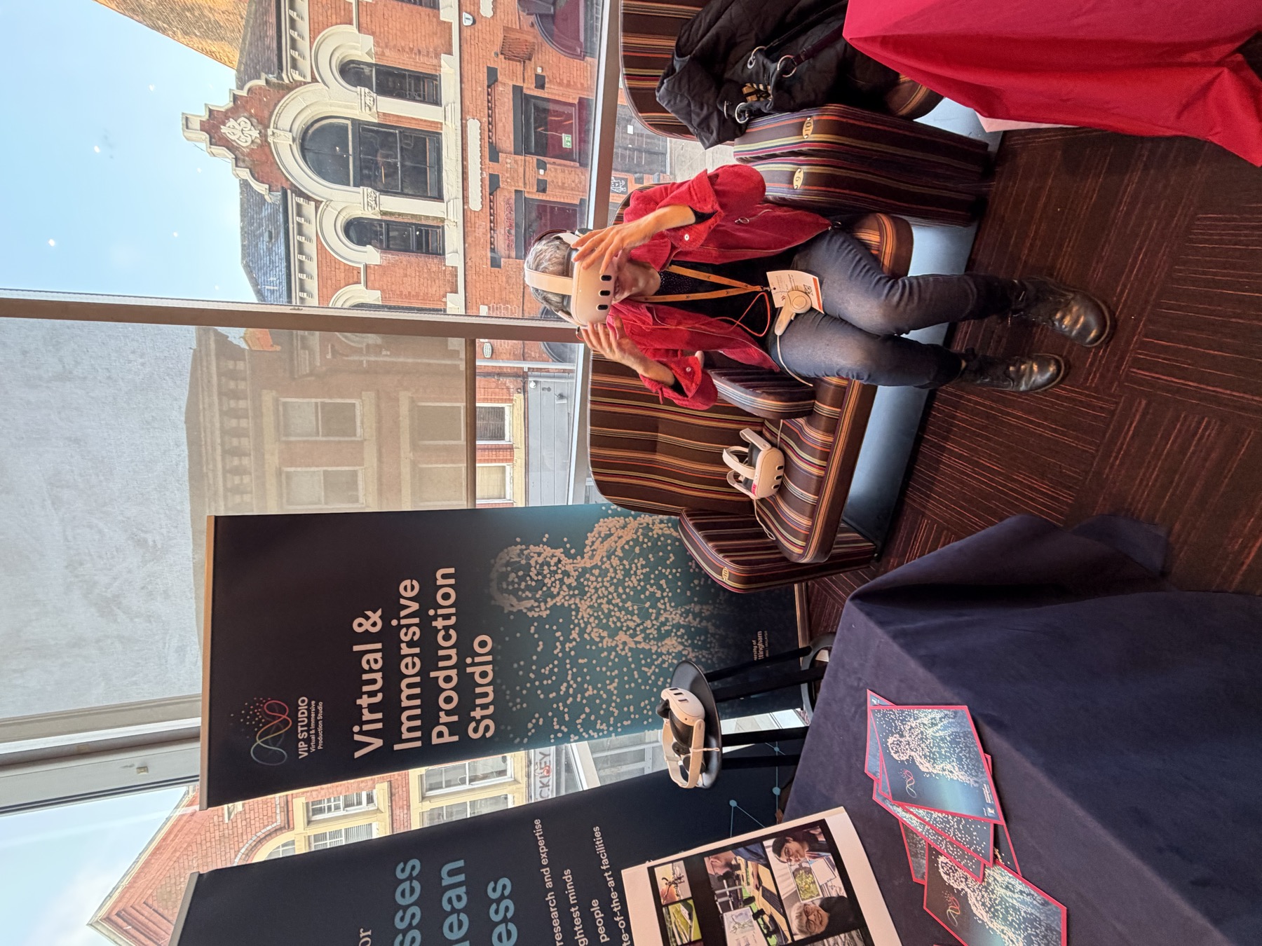 Visitor trying a Terra Nova VR demo at the Futureproof event